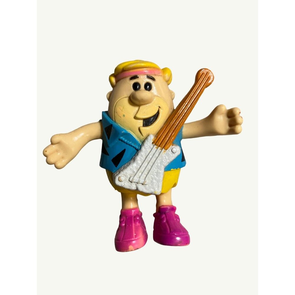 Flintstone Barney Rubble Figurine With Guitar 1991Hanna Barbera